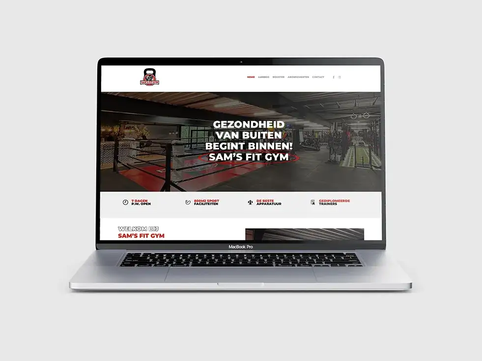 Homepagina Sam's Fit Gym