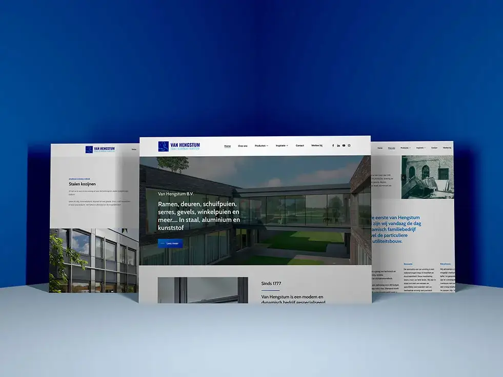 Website van Van Hengstum